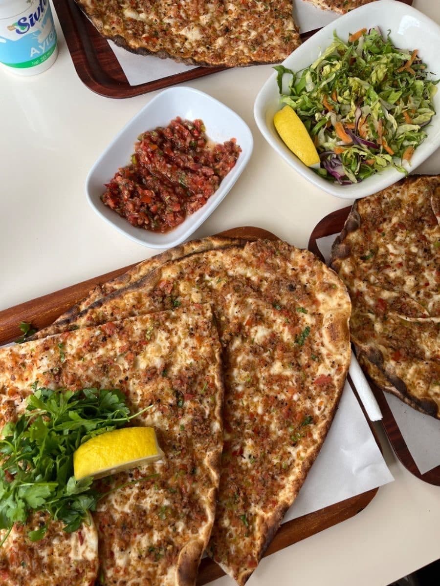 Turkish table spread at Pide Point
